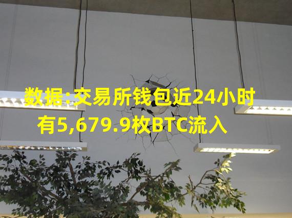 数据:交易所钱包近24小时有5,679.9枚BTC流入