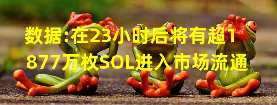 数据:在23小时后将有超1877万枚SOL进入市场流通