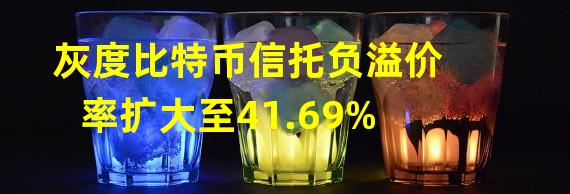 灰度比特币信托负溢价率扩大至41.69%