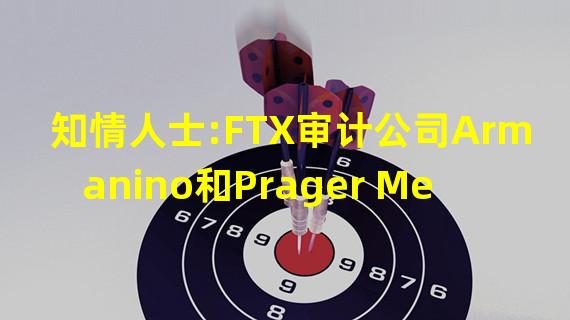 知情人士:FTX审计公司Armanino和Prager Metis或将面临审查