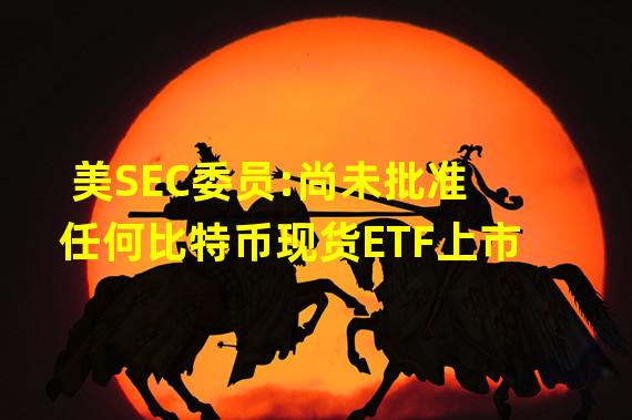 美SEC委员:尚未批准任何比特币现货ETF上市