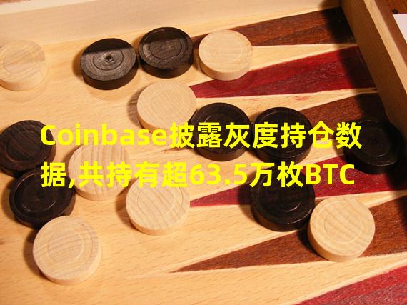 Coinbase披露灰度持仓数据,共持有超63.5万枚BTC和300万枚ETH