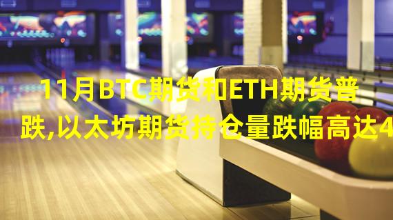 11月BTC期货和ETH期货普跌,以太坊期货持仓量跌幅高达40%