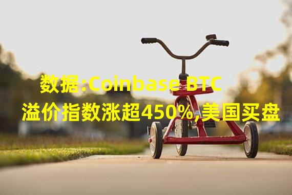 数据:Coinbase BTC溢价指数涨超450%,美国买盘相对更强