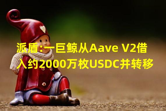 派盾:一巨鲸从Aave V2借入约2000万枚USDC并转移到Binance