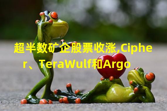 超半数矿企股票收涨,Cipher、TeraWulf和Argo Blockchain涨幅均超14%