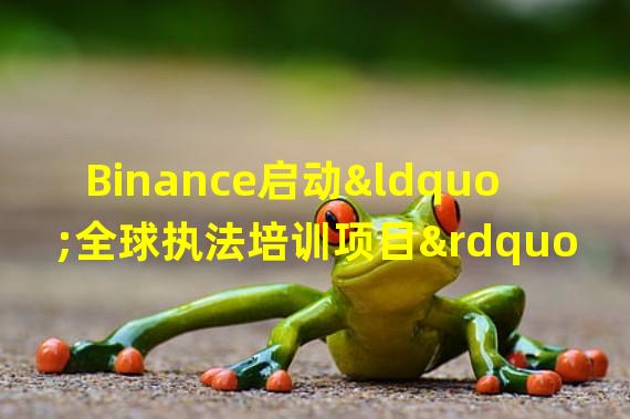 Binance启动“全球执法培训项目”以打击加密资产犯罪