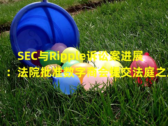 SEC与Ripple诉讼案进展：法院批准数字商会提交法庭之友辩护状