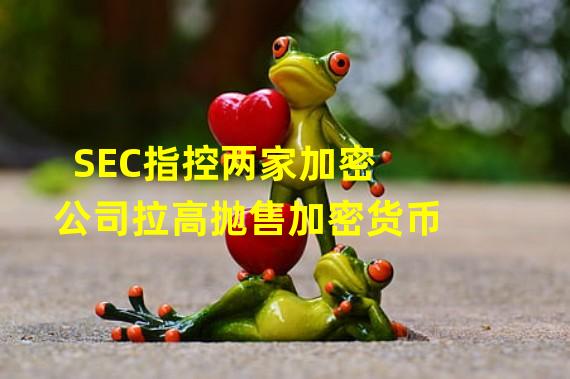 SEC指控两家加密公司拉高抛售加密货币