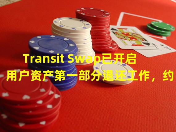 Transit Swap已开启用户资产第一部分退还工作，约占总金额68%