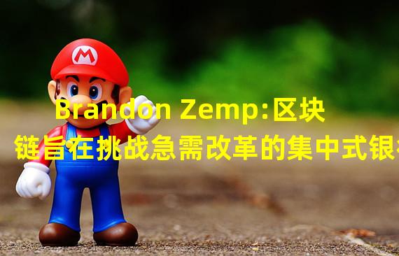 Brandon Zemp:区块链旨在挑战急需改革的集中式银行系统