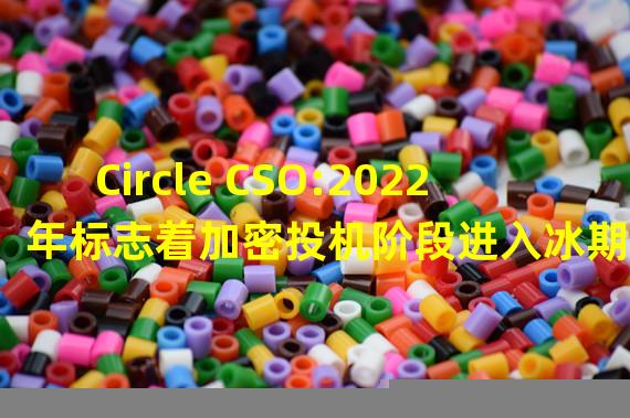 Circle CSO:2022年标志着加密投机阶段进入冰期,加密技术前景仍然光明