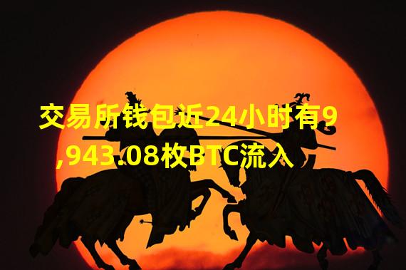 交易所钱包近24小时有9,943.08枚BTC流入