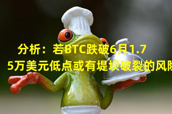 分析：若BTC跌破6月1.75万美元低点或有堤坝破裂的风险