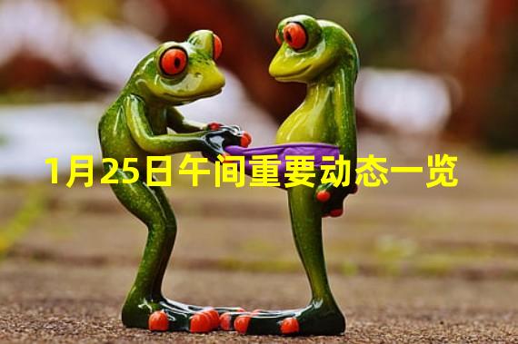 1月25日午间重要动态一览