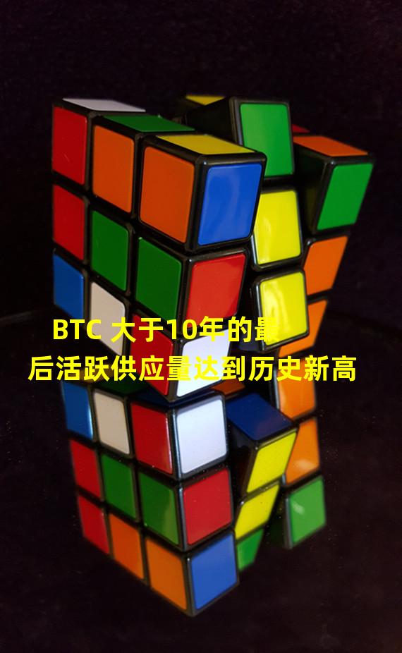 BTC 大于10年的最后活跃供应量达到历史新高