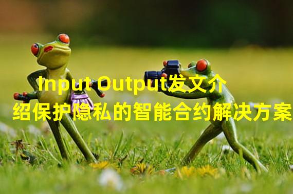 Input Output发文介绍保护隐私的智能合约解决方案Kachina