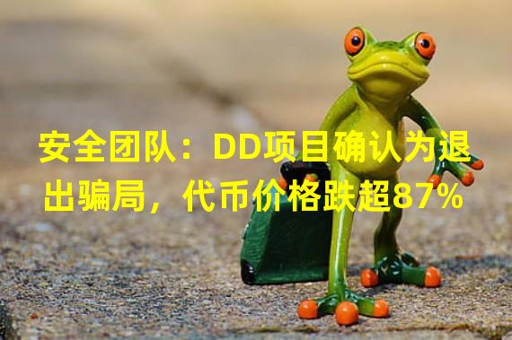 安全团队：DD项目确认为退出骗局，代币价格跌超87%