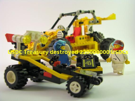 USDC Treasury destroyed 220000000 USDCs