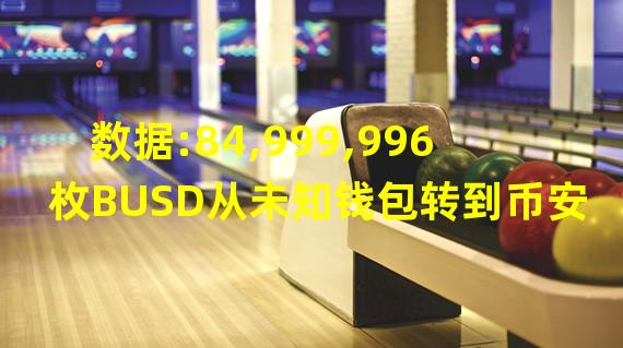 数据:84,999,996枚BUSD从未知钱包转到币安