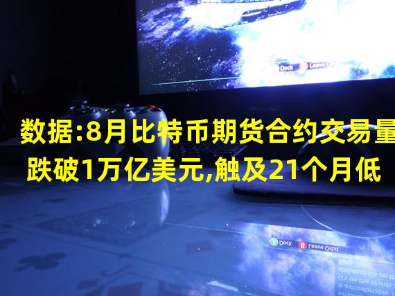 数据:8月比特币期货合约交易量跌破1万亿美元,触及21个月低点