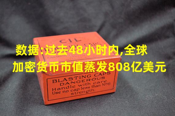 数据:过去48小时内,全球加密货币市值蒸发808亿美元