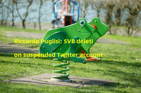 Riccardo Puglisi: SVB deletion suspended Twitter account
