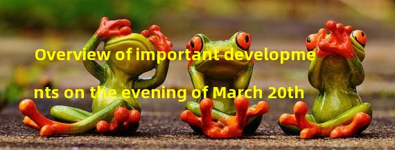 Overview of important developments on the evening of March 20th