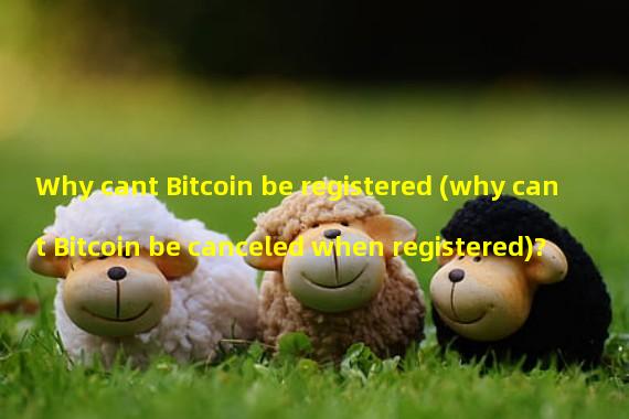 Why cant Bitcoin be registered (why cant Bitcoin be canceled when registered)? 